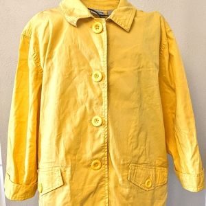 Chico's Yellow Button Up Cotton Jacket Size 3 XL16